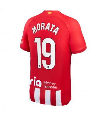 Atletico Madrid Alvaro Morata #19 Replika Hjemmebanetrøje 2023-24 Kortærmet